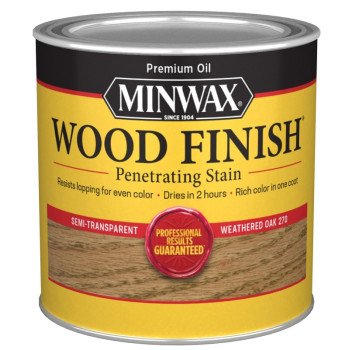 Minwax 227604444 Wood Stain, Weathered Oak, Liquid, 0.5 pt, Can