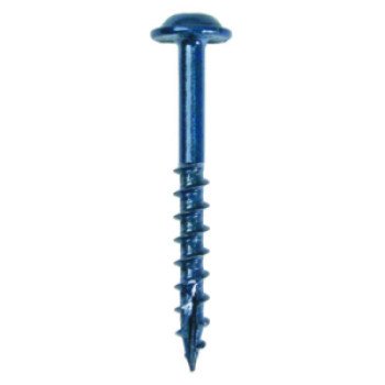 Kreg Blue-Kote SML-C250B-250 Pocket-Hole Screw, #8 Thread, Coarse Thread, Maxi-Loc Head, Square Drive, Carbon Steel, 250/PK