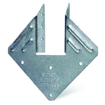 Simpson Strong-Tie H1 Hurricane Tie, 5-1/4 in L, 5-1/4 in W, Steel, Galvanized, Fastening Method: Nail