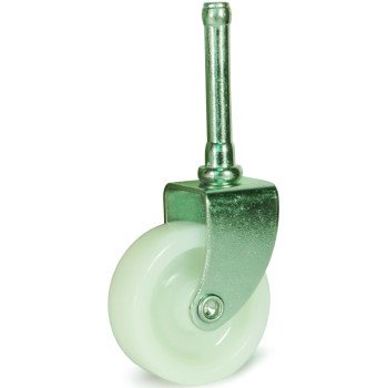 Dh Casters C-R158S1Z Swivel Caster, 1-5/8 in Dia Wheel, 5/8 in W Wheel, Plastic Wheel, 65 lb