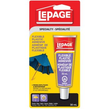 LePage 393915 Plastic Adhesive, Cream, 30 mL Carded Tube