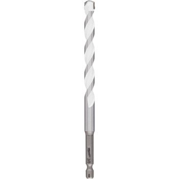 Milwaukee SHOCKWAVE 48-20-8890 Drill Bit, 3/8 in Dia, 6 in OAL, Multi-Material, Twist Flute, 1/4 in Dia Shank