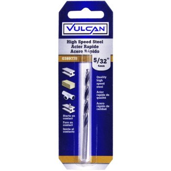 Vulcan 230861OR Jobber Drill Bit, 5/32 in Dia, 3 in OAL, Straight Shank