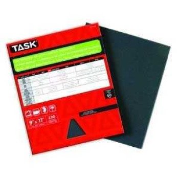 TASK WDO4220 Sandpaper, 11 in L, 9 in W, Very Fine, 220 Grit, Silicon Carbide Abrasive