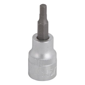 Vulcan 3506005520 Fractional Hex Bit Socket, 5/32 in Tip, 3/8 in Drive, Chrome, 1-7/8 in OAL