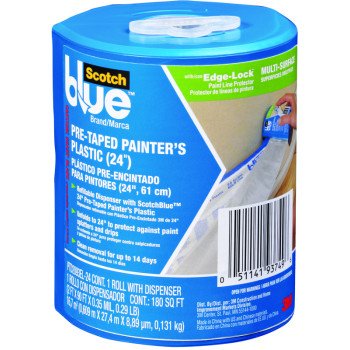 ScotchBlue PTD2093EL-24-S Painter's Tape with Dispenser, 30 yd L, 24 in W, Blue