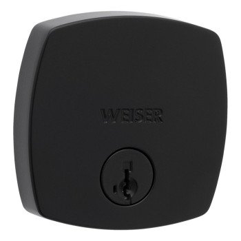 Weiser Midtown 9GD14710-034 Deadbolt, 1 Grade, Keyed Key, Zinc, Matte Black, 1-3/8 to 1-3/4 in Thick Door