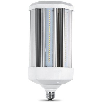 Feit Electric C10000/5K/LEDG2 LED Bulb, Corn Cob, 500 W Equivalent, E26 Lamp Base, Clear, Daylight Light