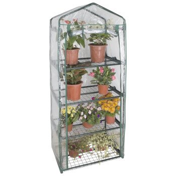 Landscapers Select GHSPS Green House, 27.5 in L, 19.25 in W, 65.5 in H, Zippered Access Door