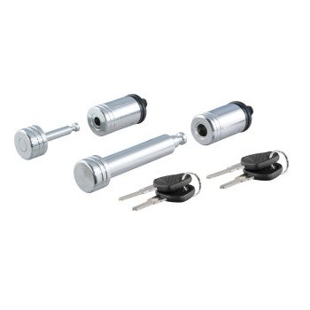 Curt 23526 Hitch and Coupler Lock Set, 5/8 in Dia Pin, Carbon Steel, Chrome