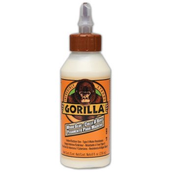 Gorilla 6200201 Wood Glue, Tan, 8 oz Bottle