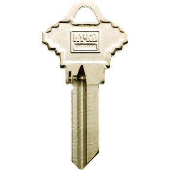 Hy-Ko 11010SC19 Key Blank, Brass, Nickel, For: Schlage Cabinet, House Locks and Padlocks