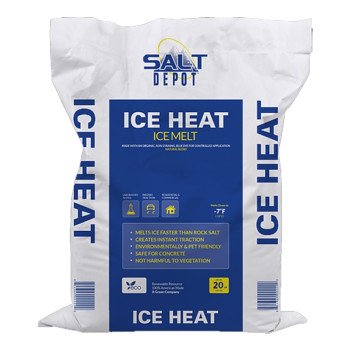 Salt Depot IH20 ICE HEAT Ice Melt, Crystalline, Blue, Slightly Aromatic, 20 lb, Bag