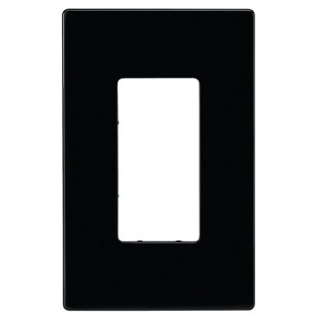 Eaton PJS26BK Wallplate, 4-7/8 in L, 3-1/8 in W, 1-Gang, Polycarbonate, Black, High-Gloss