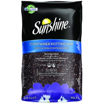 sun gro Sunshine 119 1.50 CFL P Container Potting Mix, 1-1/2 cu-ft Coverage Area, Granular, Brown/Earthy, 50 Bag