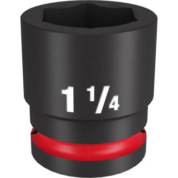 Milwaukee SHOCKWAVE Impact Duty Series 49-66-6311 Shallow Impact Socket, 1-1/4 in Socket, 3/4 in Drive, Square Drive