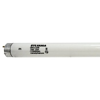 Sylvania 21657 Fluorescent Bulb, 15 W, T8 Lamp, Medium Lamp Base, 325 Lumens, 7500 hr Average Life