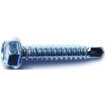 Midwest Fastener 10277 Screw, #8 Thread, 1 in L, Hex, Socket Drive, Self-Drilling Point, Steel, Zinc, 1 PK