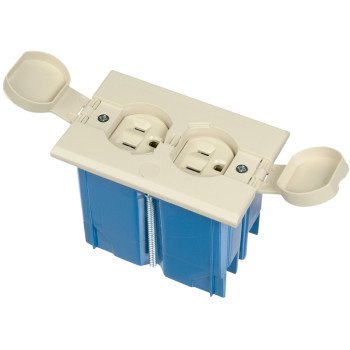 Carlon B121BFBRR Box Kit, 4.36 in W, 2.24 in D, 3.33 in H, 1 -Gang, Non-Metallic Box, Ivory