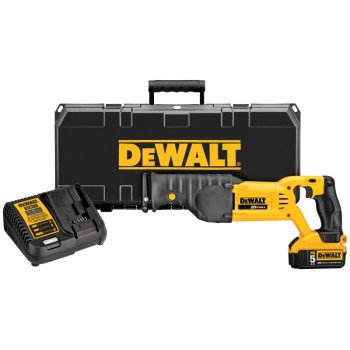 DEWALT DCS380P1 Reciprocating Saw Kit, Battery Included, 20 V, 5 Ah, 1-1/8 in L Stroke, 0 to 3000 spm