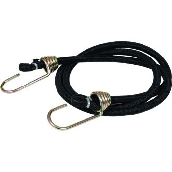 Keeper 06188 Bungee Cord, 13/32 in Dia, 48 in L, Rubber, Hook End