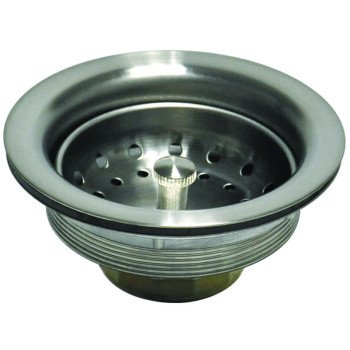 Danco 89302 Basket Strainer Assembly, 3-1/2 in Dia, Brass, Brushed Nickel, For: Universal Sinks