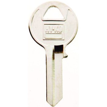 Hy-Ko 11010VR7 Key Blank, Brass, Nickel, For: Viro Cabinet, House Locks and Padlocks