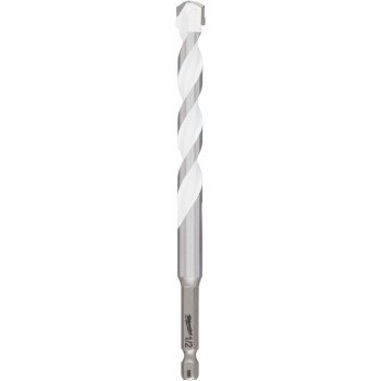 Milwaukee SHOCKWAVE 48-20-8892 Drill Bit, 1/2 in Dia, 6 in OAL, Multi-Material, Twist Flute, 1/4 in Dia Shank