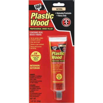 DAP Plastic Wood 21510 Wood Filler, Paste, Strong Solvent, Natural, 1.87 oz