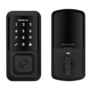 Kwikset Halo Series 939 WIFI TSCR 514 Electronic Deadbolt, Matte Black, Residential, AAA Grade, Zinc, Keypad Included