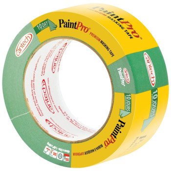 Cantech PaintPro 309 Series 309-48 Masking Tape, 55 m L, 48 mm W, Crepe Paper Backing, Green