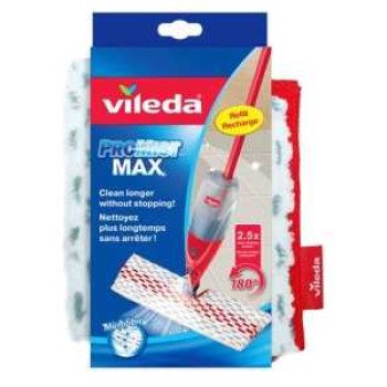 Vileda ProMist MAX 152995 Mop Refill, Microfiber Cloth, Blue/White