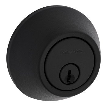 Weiser Safe Lock 9SD91000-042 Deadbolt, 3 Grade, Keyed Key, Matte Black, 2-3/8 to 2-3/4 in Backset