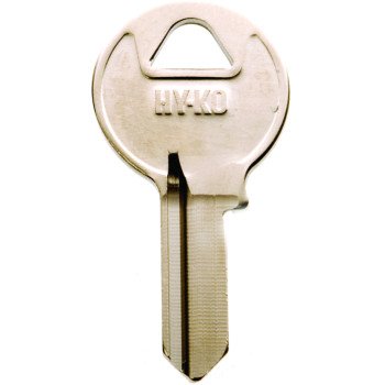 Hy-Ko 11010M15 Key Blank, Brass, Nickel, For: Master Vehicle Locks