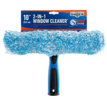 Unger Professional 981620 2-In-1 Window Cleaner, 10 in L Head, Plastic Head, 3.54 in L