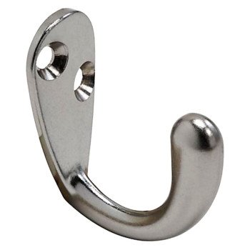 National Hardware SPB1425 N830-144 Robe Hook, 1-Hook, Zinc, Satin Chrome