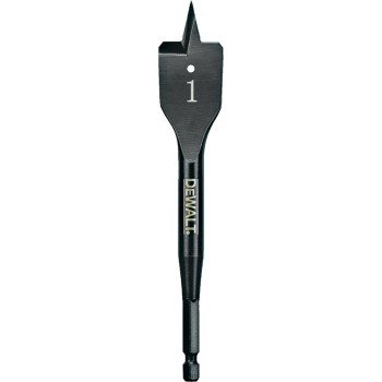 DEWALT DW1582 Spade Drill Bit, 1 in Dia, 6 in OAL, 1/4 in Dia Shank, Hex Shank