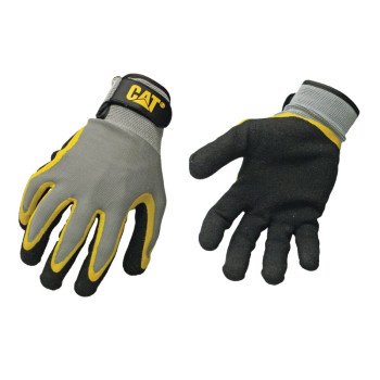 CAT017415L BLACK LATEX GLOVES 