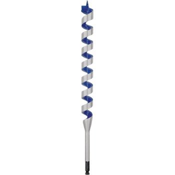 Irwin 4935570 Auger Drill Bit, 7/16 in Dia, 17 in OAL, Twist Flute, 1-Flute, 3/8 in Dia Shank