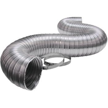 Lambro 3120UL Semi-Rigid Transition Duct Kit, 4 in, 8 ft L, Aluminum