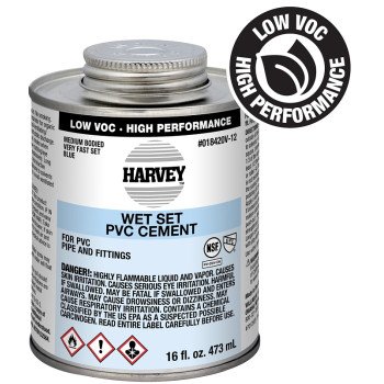 Harvey 18420V-12 Medium-Bodied Fast Set Cement, 16 oz Can, Liquid, Blue