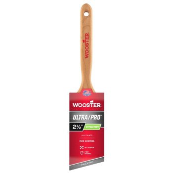 Wooster 4153-2 1/2 Paint Brush, 2-1/2 in W, 2-15/16 in L Bristle, Nylon Bristle, Sash Handle