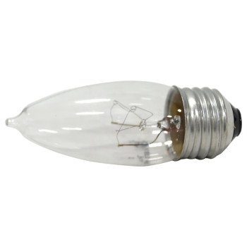 Sylvania 13654 Incandescent Lamp, 25 W, B10 Lamp, Medium Lamp Base, 180 Lumens, 2850 K Color Temp, 1500 hr Average Life