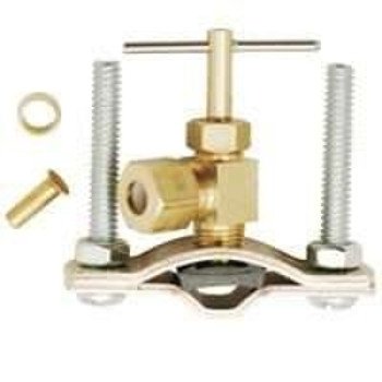 Plumb Pak PP855-2LF Saddle Valve, 1/4 in OD Connection, Brass Body, Chrome