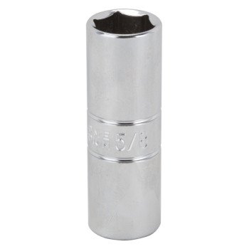 Vulcan MT6511836 Drive Socket, 5/8 in Socket, 1/2 in Drive, 6-Point, Chrome Vanadium Steel, Chrome