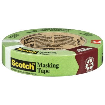 ScotchBlue 2055PCW - 24 MM Masking Tape, 55 m L, 24 mm W, Crepe Paper Backing, Green