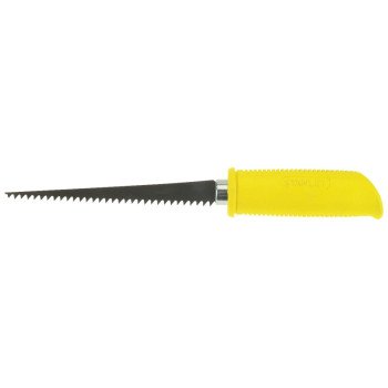 STANLEY 15-556 Wallboard Saw, 6 in L Blade, Steel Blade, 8 TPI, Ergonomical, Cushion Grip Handle, Plastic/Rubber Handle