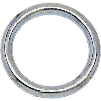 Campbell T7665012 Welded Ring, 200 lb Working Load, 1 in ID Dia Ring, #7 Chain, Steel, Nickel-Plated