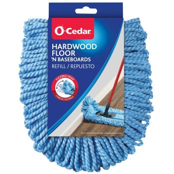 O-Cedar 168112 Dual-Action Dust Mop Refill, Microfiber, Blue