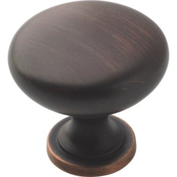 Amerock TEN53005ORB Cabinet Knob, 1-1/8 in Projection, Zinc, Oil-Rubbed Bronze